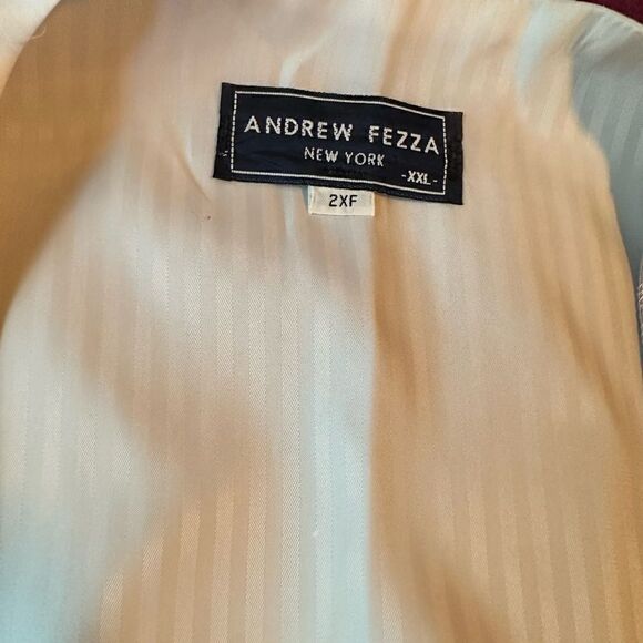 Andrew Fezza lavender gray vest XXL- white satin back with buckle - Picture 2 of 7